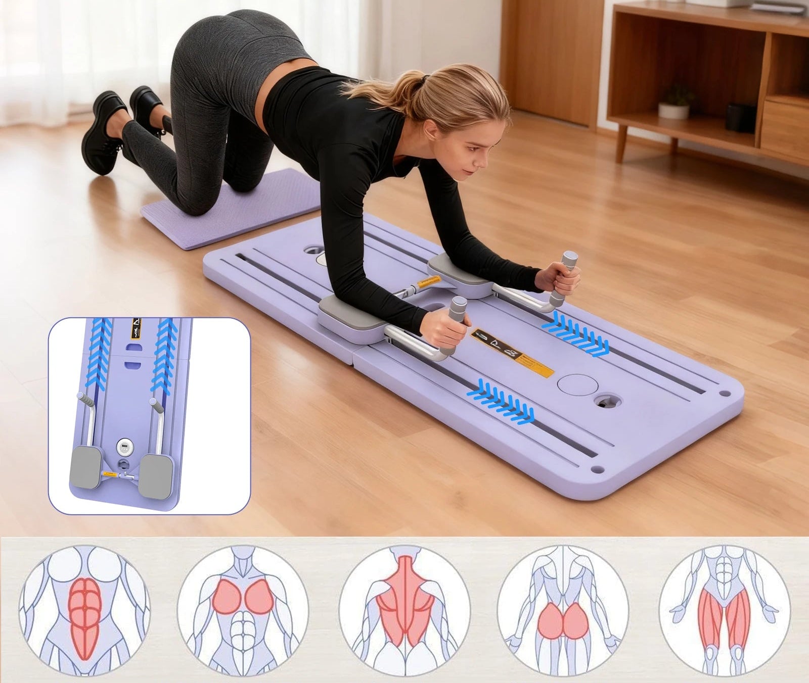 Planche abdominale pliable