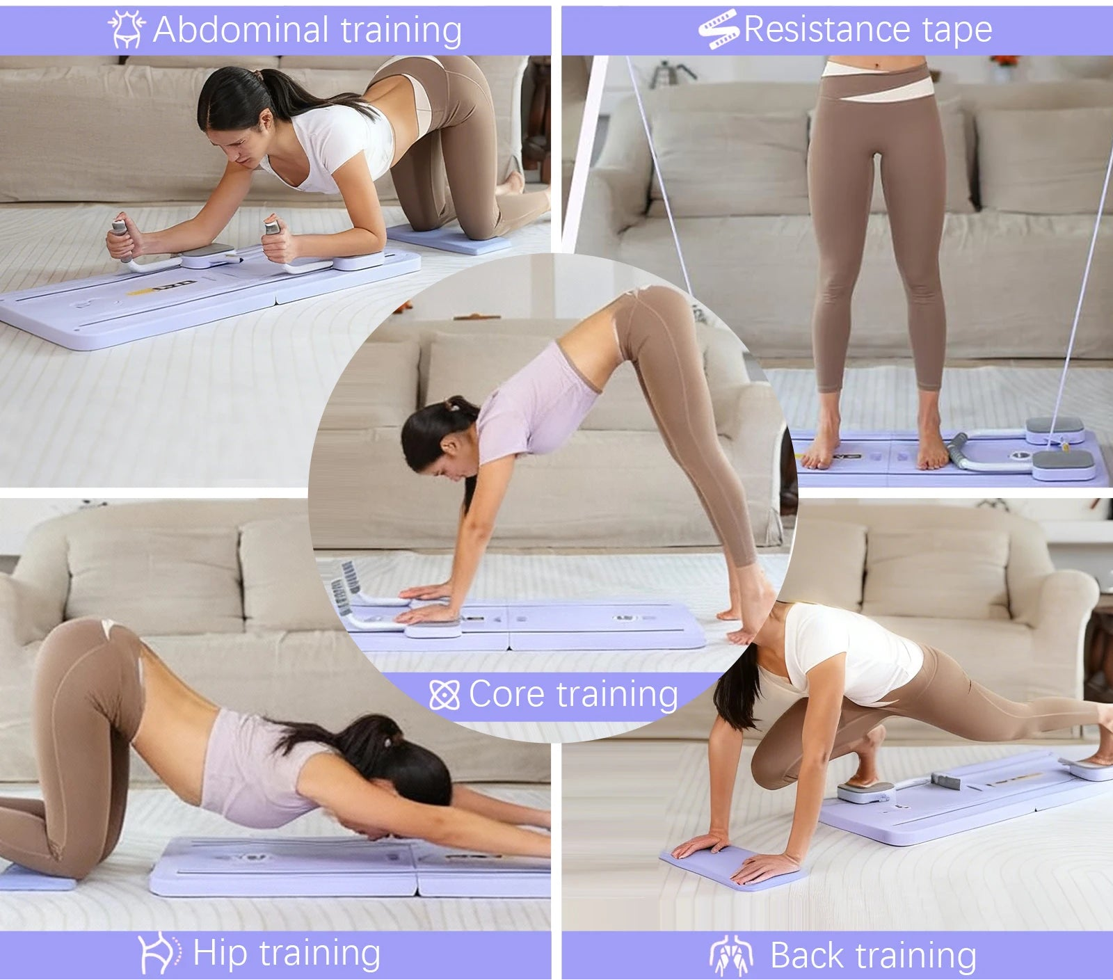 Planche abdominale pliable